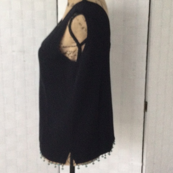 Joseph A  Woman’s Black Sleeveless Top size M beads on bottom trim.      #275 - Picture 2 of 11